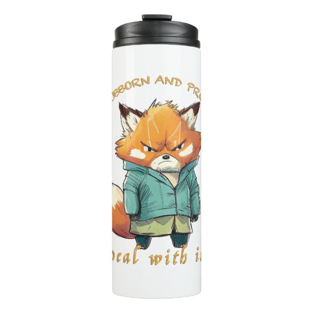 Termo El Panda Rojo Trinitoso Se Enfrenta A La Diversión (Anverso)