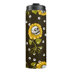 Termo el patrón de girasoles es fluido
