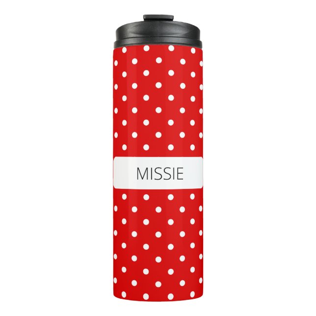Termo El Polka Dots White On Red (Anverso)