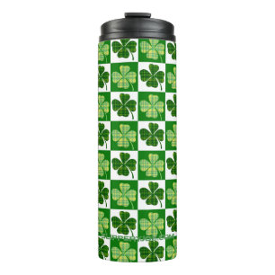 Termo El trébol verde de cuatro hojas de SlipperyJoe Sai