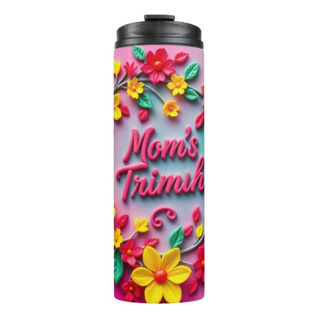 Termo El vibrante triunfo floral de mamá (Anverso)