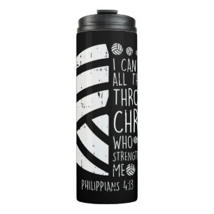 Termo El voleibol puedo hacer cosas Biblia Verso Dios Je