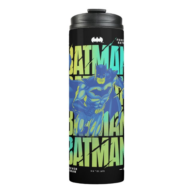 Termo Electric Up Batman Running Through Typography (Anverso)
