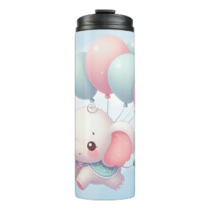 Termo elefante de bebé con globos