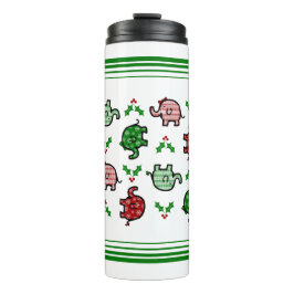 Termo Elefante de Navidad Tumbler