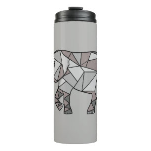 Termo elefante geométrico, obispo gris 2