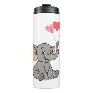 Termo Elefante lindo día de San Valentín