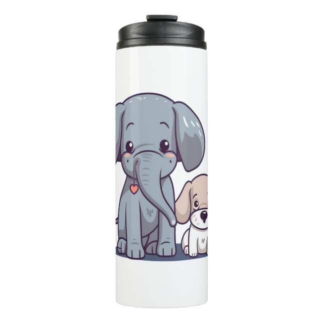 Termo Elefante lindo y perro (Anverso)