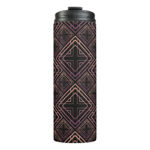 Termo Elegancia Art Deco Black-Gold