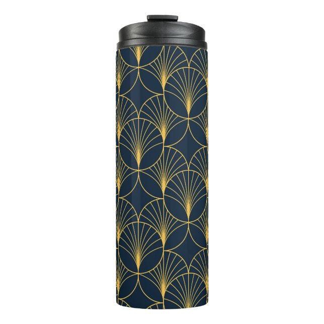 Termo Elegancia Art Deco: Motivos de fans (Anverso)