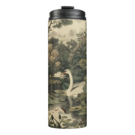 Termo Elegancia botánica - Cisne en el bosque