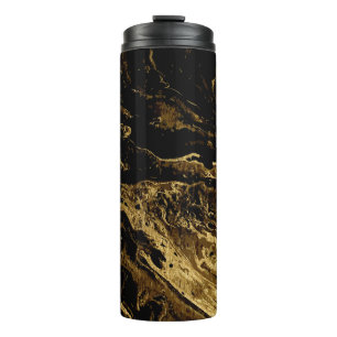 Termo Elegancia dorada: La espléndida magia de Marbling