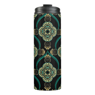Termo Elegancia floral arabesca vintage sin fisuras