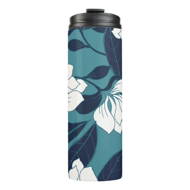 Termo Elegancia floral: diseño de fondo abstracto (Anverso)