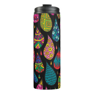 Termo Elegancia floral, fondo abstracto.