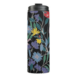 Termo Elegancia floral: Resumen de fondo vintage