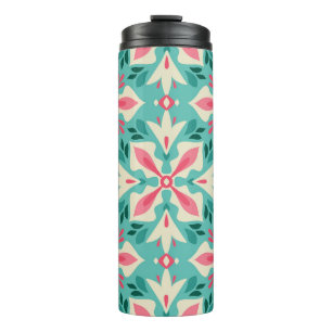 Termo Elegancia floral: sin fisuras motivos vintage.