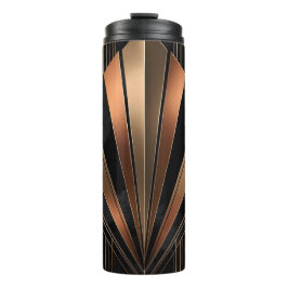 Termo Elegancia geométrica metálica Art Deco