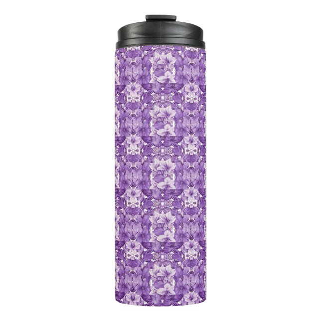 Termo Elegant floral pattern in purple tones (Anverso)