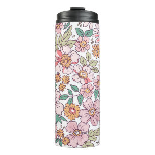 Termo Elegant floral pattern in small hand draw flower.