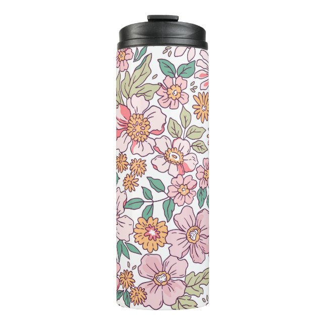 Termo Elegant floral pattern in small hand draw flower.  (Anverso)