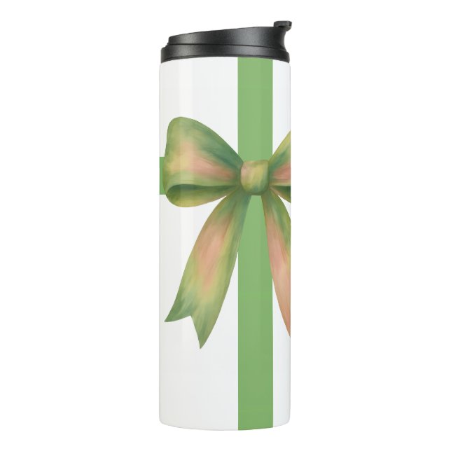 Termo Elegant Gift Bow – Modern Christmas Design (Rotado hacia la izquierda)