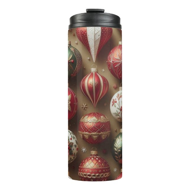 Termo Elegant Ornaments Christmas Tumbler  for Families (Anverso)