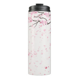 Termo Elegant Pink Cherry Blossom Floral Pattern Thermal