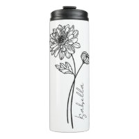 Elegant Script Name Noviembre Nacimiento Mes Flor