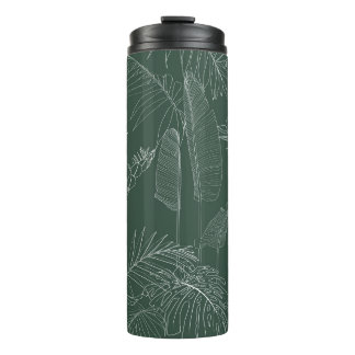 Termo Elegant seamless pattern with green hand drawn lin