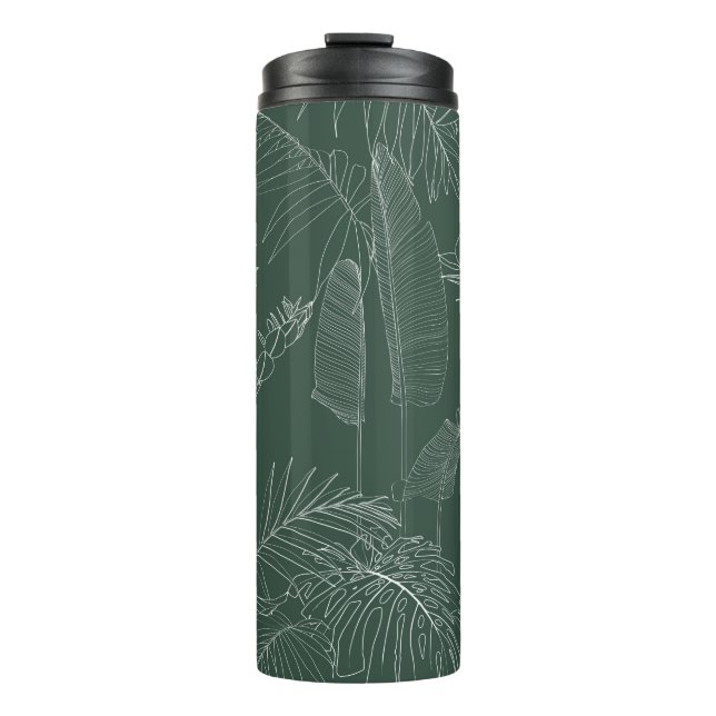 Termo Elegant seamless pattern with green hand drawn lin (Anverso)