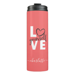 Termo Elegante Amar Tu Propio Nombre Personalizado