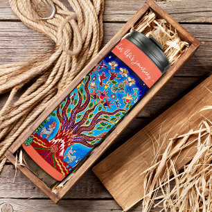 Termo Elegante Árbol Ecléctico De Boho De La Vida