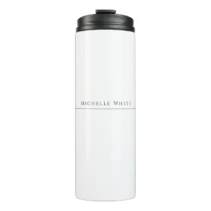 Termo Elegante Blanco Profesional Moderno Propio Nombre