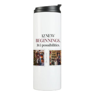 Termo Elegante calendario de Collages de fotos de la fam