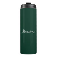 Elegante Casual Verde Oscuro Propio Nombre Manuscr