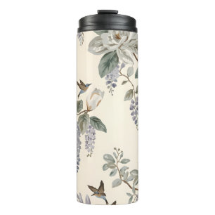 Termo Elegante Chinoiserie de Flores y Aves