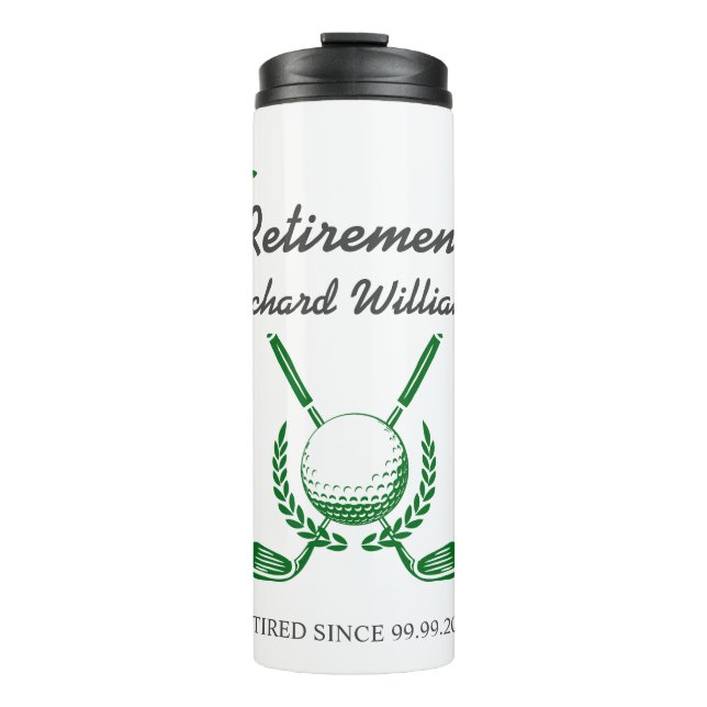 Termo Elegante club de golf de retiro Fiesta temático Wr (Anverso)
