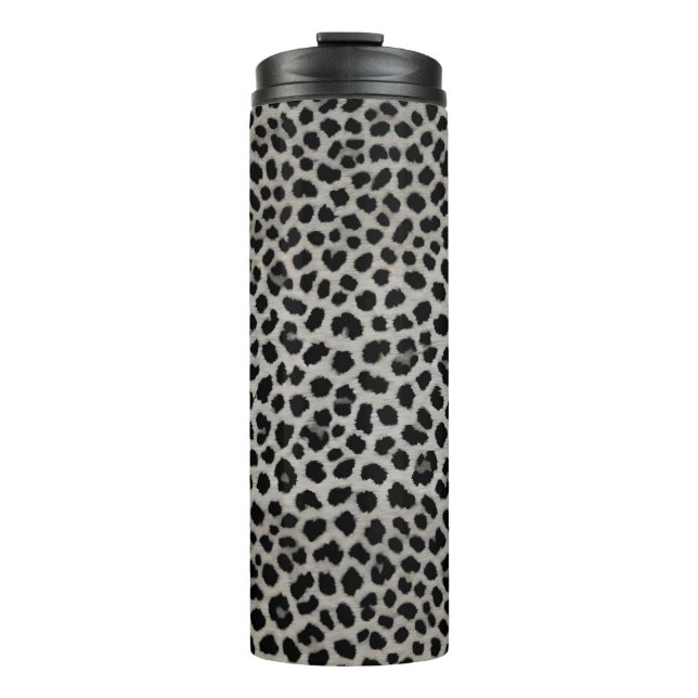 Termo Elegante Colección de Leopardo Blanco de Lujo (Anverso)