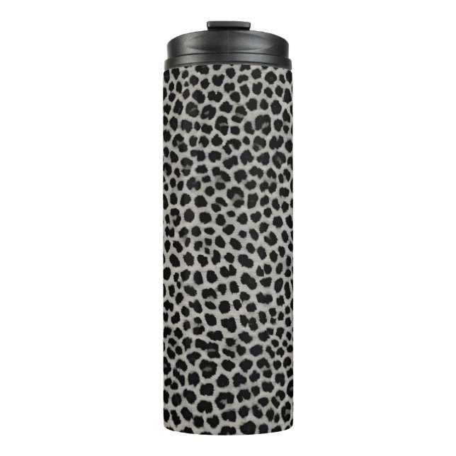 Termo Elegante Colección Moderna de Lujo Leopardo Blanco (Anverso)