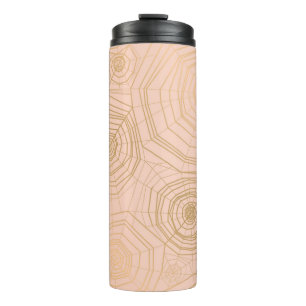 Termo Elegante color pastel con tela de araña sin costur