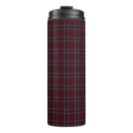 Termo Elegante Cuadro Escocés Burgundy y Azul Marino Her