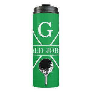 Termo Elegante diseño de monograma de golf