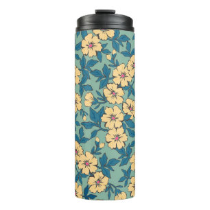 Termo Elegante estampado floral en flor de tracción a ma