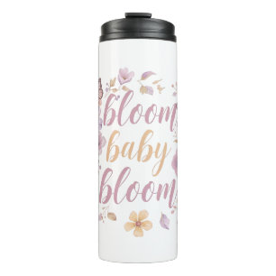 Termo Elegante Floral Acuarela