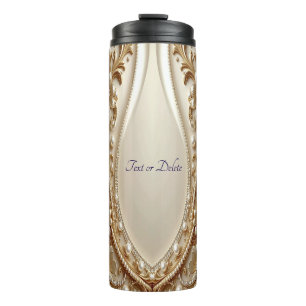Termo Elegante Floral Ornata de Oro