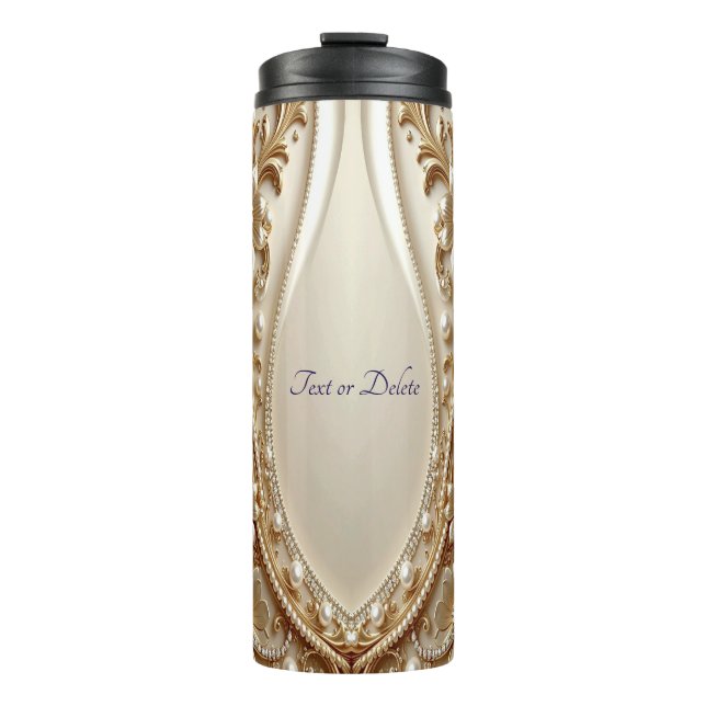 Termo Elegante Floral Ornata de Oro (Anverso)