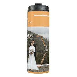 Termo Elegante foto familiar y feliz Día de Acción de Gr