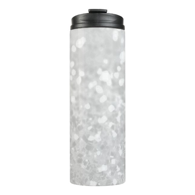 Termo Elegante glamour chic brillo blanco falso (Anverso)