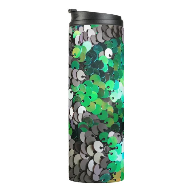 Termo Elegante glamour glamour greens grays secuencia de (Rotado hacia la derecha)